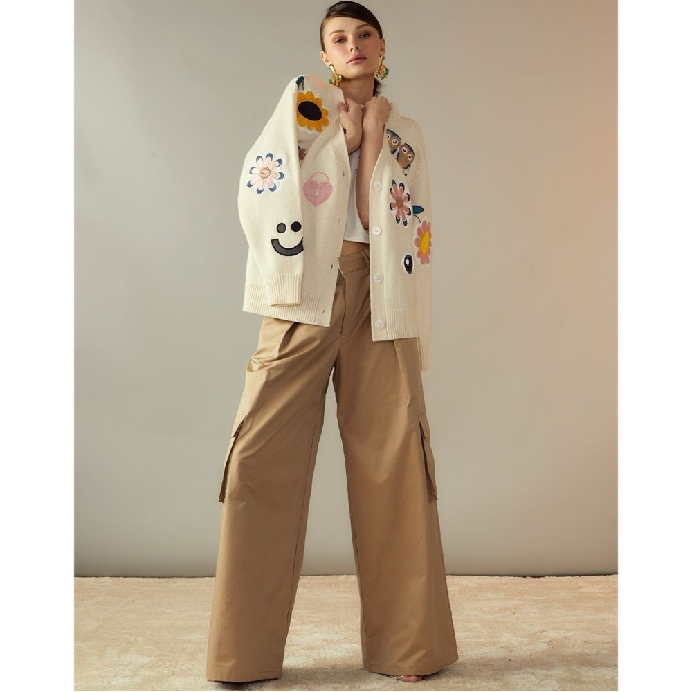 Cynthia Rowley Fun Patches Cardigan Small - Picture 9 of 9